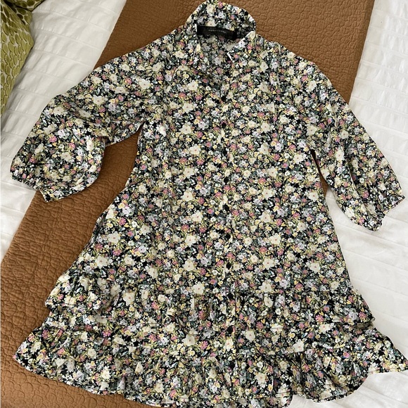 Code X Mode Multicolor Floral Print Button Down Dress - Picture 1 of 10